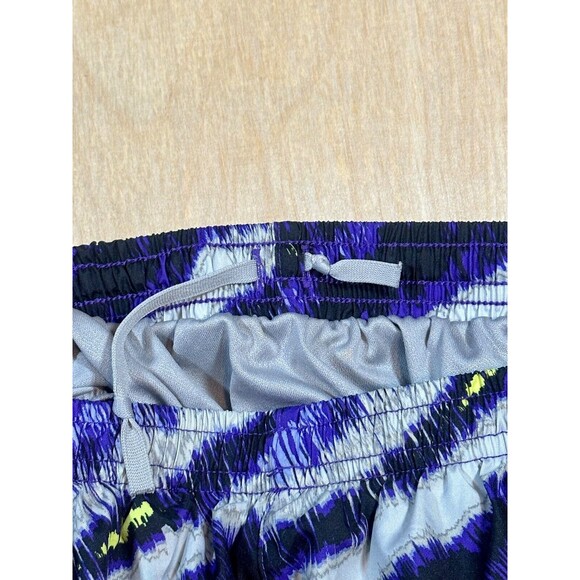 NIKE Womens Dri Fit Running Shorts Purple Black White Striped Standard Fit Small - Picture 5 of 10
